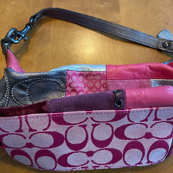 Coach Holiday Patchwork Pink Purse - Picture 4 of 5
